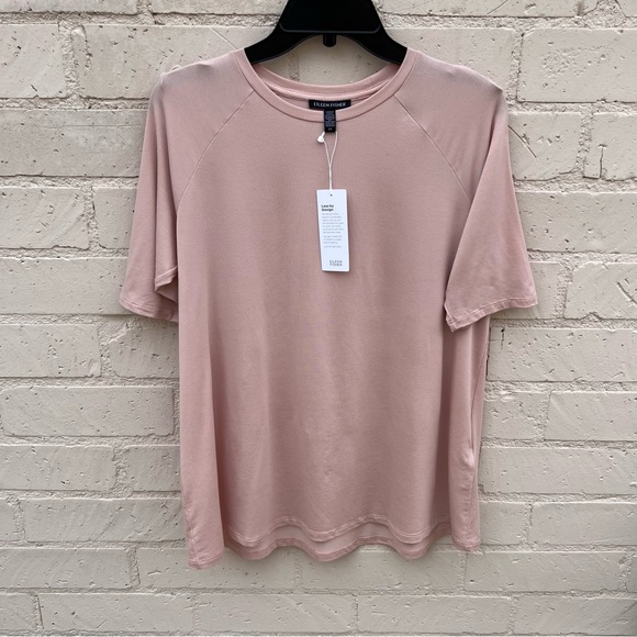 Eileen Fisher Fine Jersey Crew Neck Top NEW - Picture 1 of 7